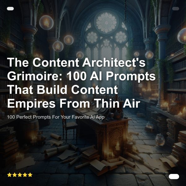 Interactive Prompt Course: The Content Architect's Grimoire: 100 AI Prompts That Build Content Empires From Thin Air