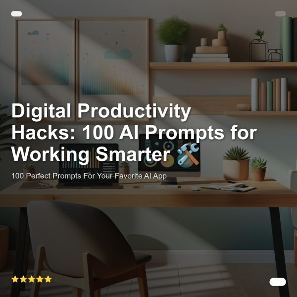 Interactive Prompt Course: Digital Productivity Hacks: 100 AI Prompts for Working Smarter 🛠️